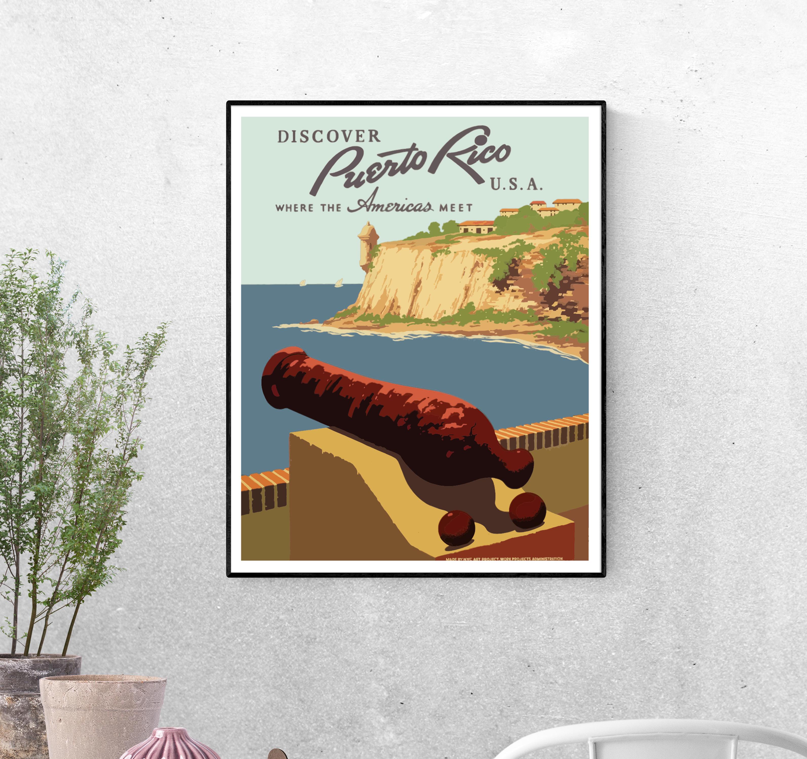 Тревел-постер Узнайте, где встречаются страны Америки формат А-1