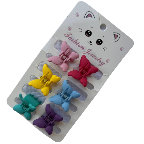 Крабики на волосы Мини Бабочки 6 шт. (157)