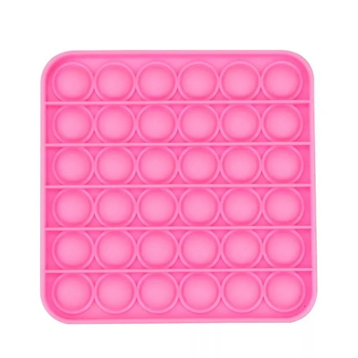 Сенсорная игрушка Simple Dimple Pop It Квадрат Розовый