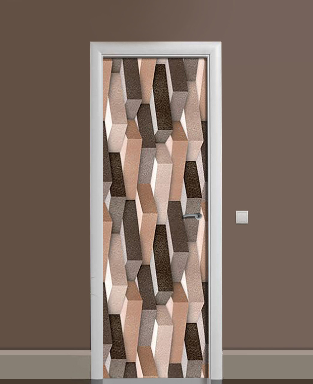 Наклейка 3D на дверь Zatarga "Испанская кладка" виниловая 650х2000 мм