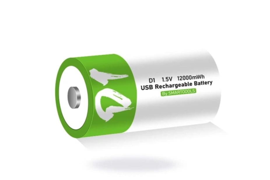 Аккумулятор тип D/R20 Smartoools 8000 mAh бочонок Li-Ion с зарядкой Type-C 1,5V (19329)