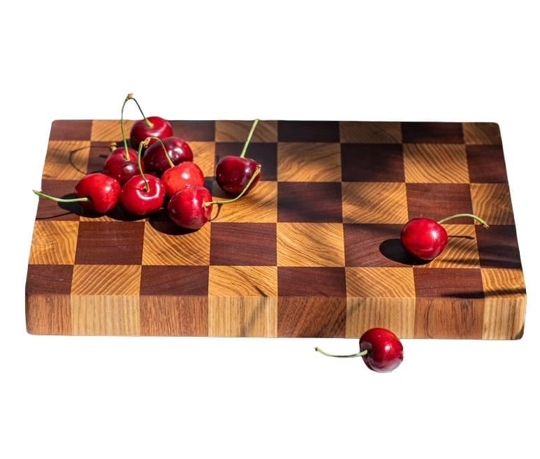 Доска кухонная BVD77 из дерева для нарезки овощей торцевая 20х30 см (8526)