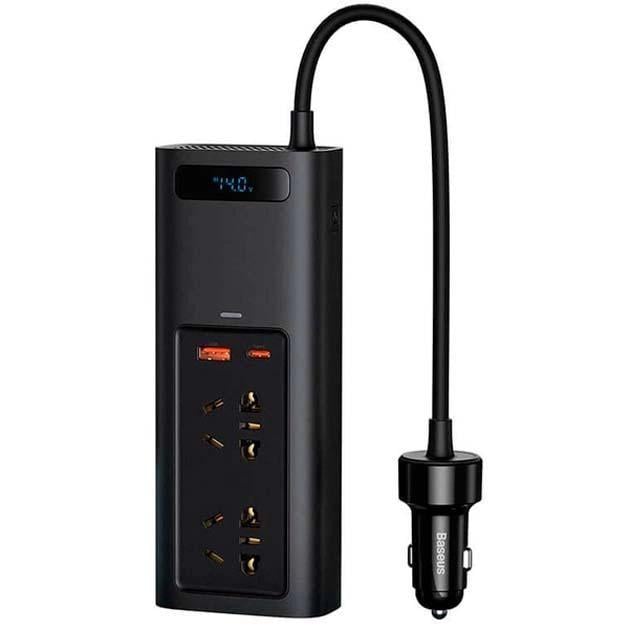 Автомобільний інвертор BASEUS GFDH-7672 USB Type-C Inverter з 2 розетками на 220V 150W - фото 3