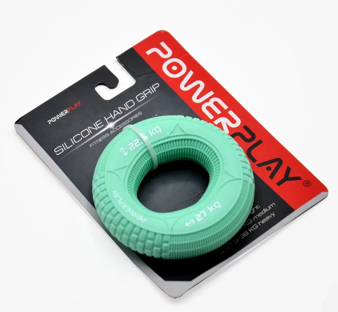 Еспандер кистьовий силіконовий PowerPlay PP-4330 Hand Grip Loops Medium 22,5-27 кг М'ятний (PP_4330_Mint_(22.5-27kg) - фото 3