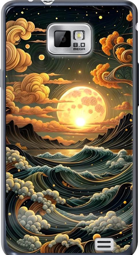 Чехол на Samsung Galaxy S2 i9100 Арт волны (6332u-14-42517)