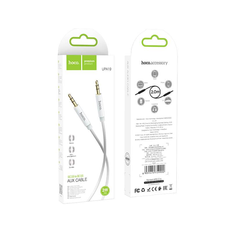 Кабель аудио Aux Hoco UPA19 mini-Jack 3,5 мм-3,5 мм 2 м Белый (1834731888) - фото 2 Кабель аудио Aux Hoco UPA19 mini-Jack 3,5 мм-3,5 мм 2 м Белый (1834731888) - фото 2
