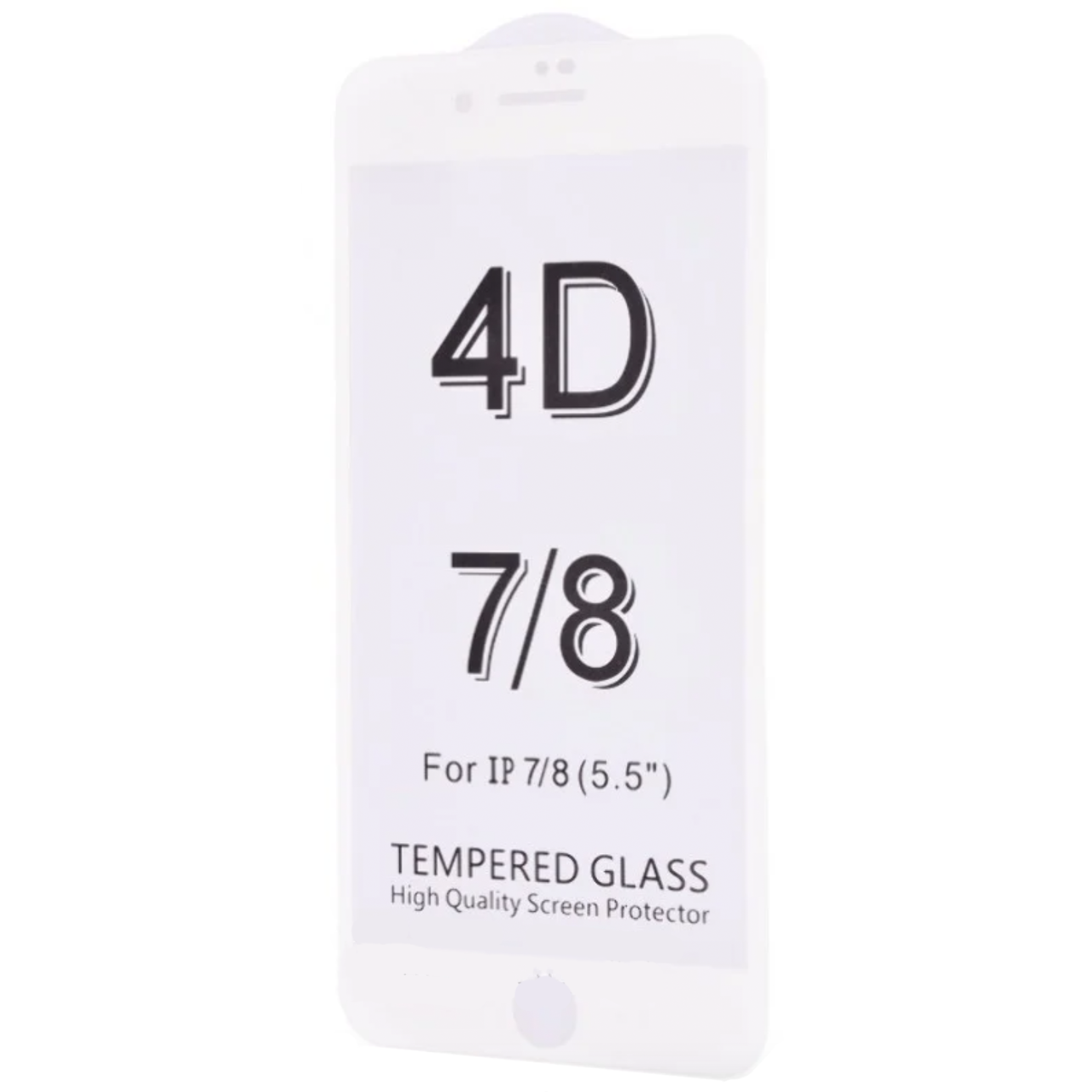 Защитное стекло для смартфона Glass Screen Protector for iPhone 7/8 Plus 4D White