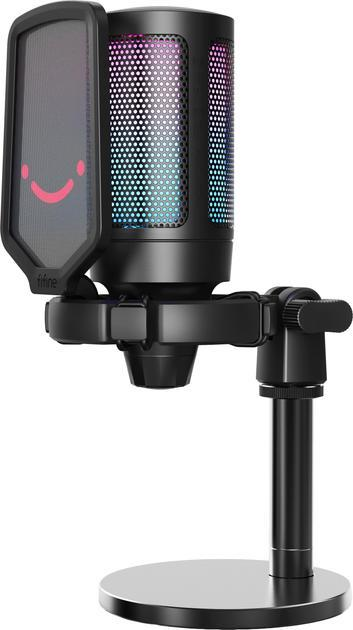Микрофон конденсаторный игровой FIFINE A6 RGB с поп-фильтром (00703)