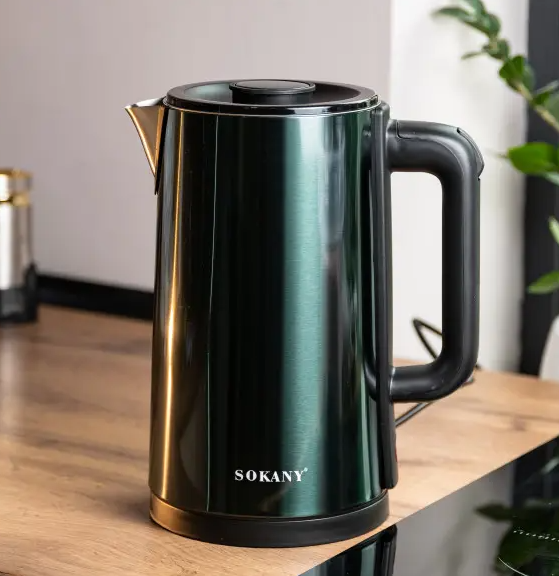 Электрочайник Sokany SK-09018 дисковый 3 л Малахит - фото 6