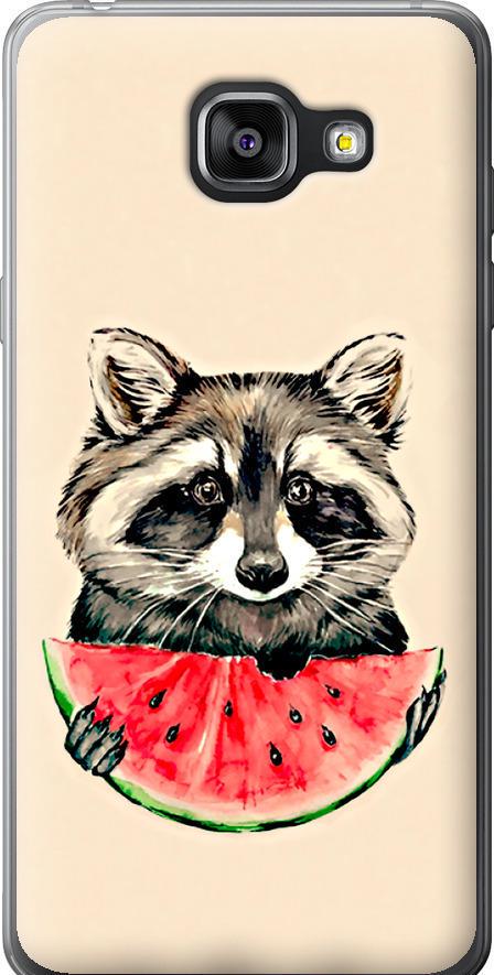 Чехол на Samsung Galaxy A5 (2016) A510F Енотик с арбузом (4605u-158-42517)