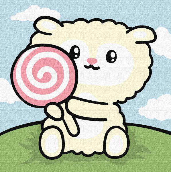 Картина по номерам Идейка Веселый барашек 18х18 см (Id-KHO6223)