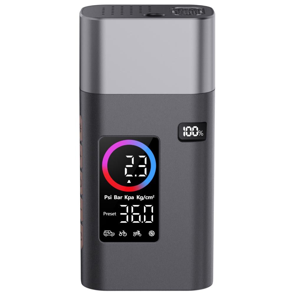 Насос автомобильный электрический ATRIA MS22C-205 мощность 100 Вт автономный 6000 mAh 20 л/мин Серый (623725)