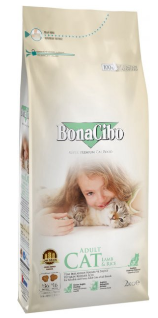 Корм сухой для кошек BonaCibo Cat Lamb&Rice 2 кг