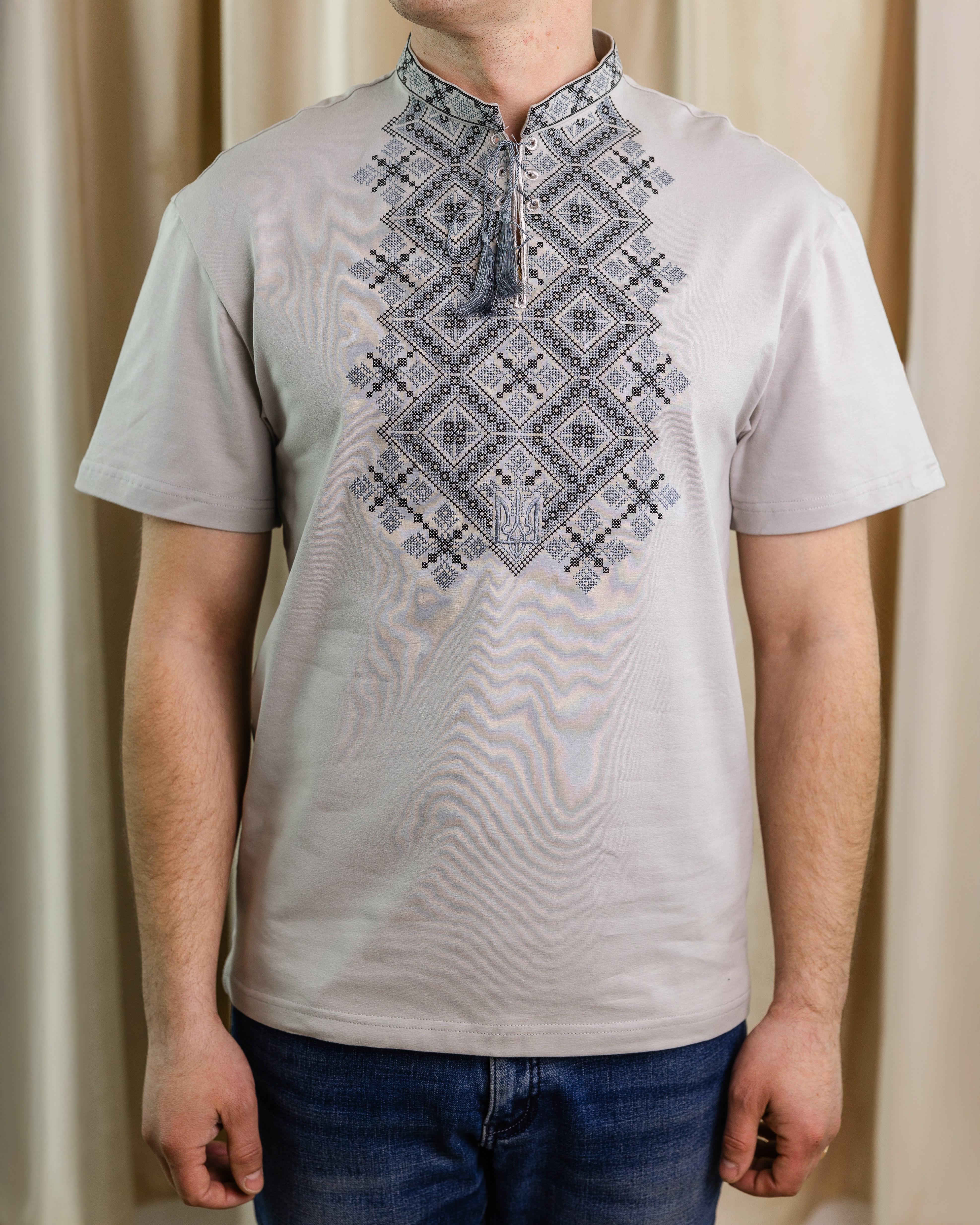 Футболка-вишиванка чоловіча XRmaster Стихія XL Сірий (0002425-XL)