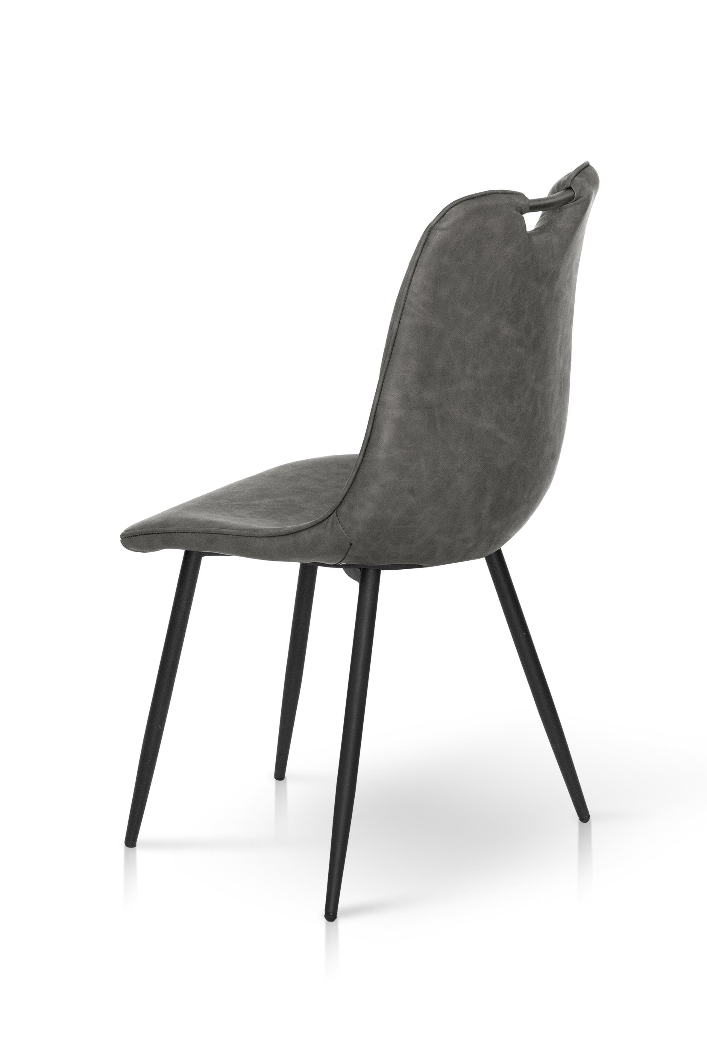 Стілець для кухні та вітальні ГРЕЙС Бредлі 430х890х460 мм Чорний/Графіт (GAА0054923) - фото 3 Стілець для кухні та вітальні ГРЕЙС Бредлі 430х890х460 мм Чорний/Графіт (GAА0054923) - фото 3