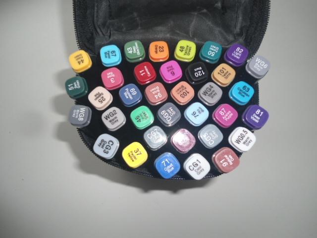 Маркери для малювання Touch двосторонні фломастери для скетчингу 36 шт. Чорний - фото 2