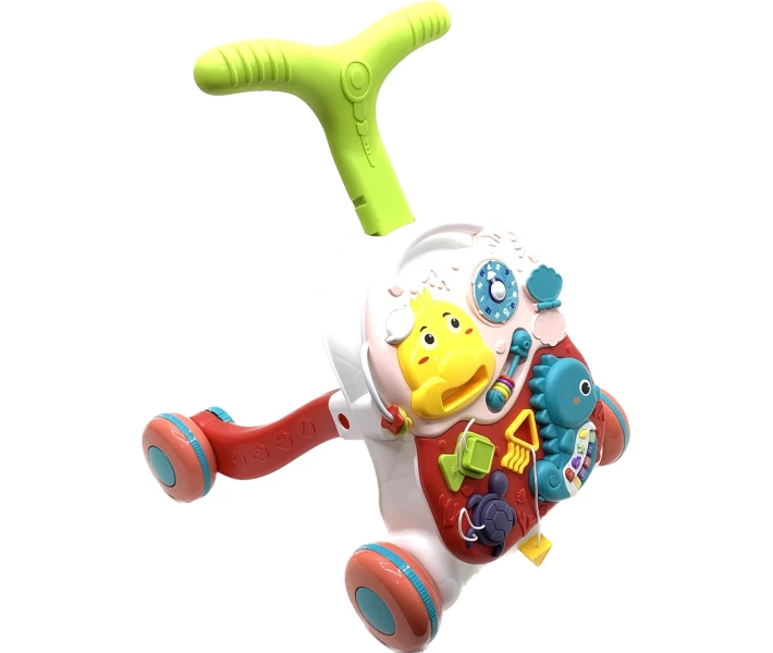 Ходунки-каталка дитячі розвиваючі Tiibaby 66548-66549 3в1 із пластику музичні 37х44х50 см Червоний (150-7-66548-66549)