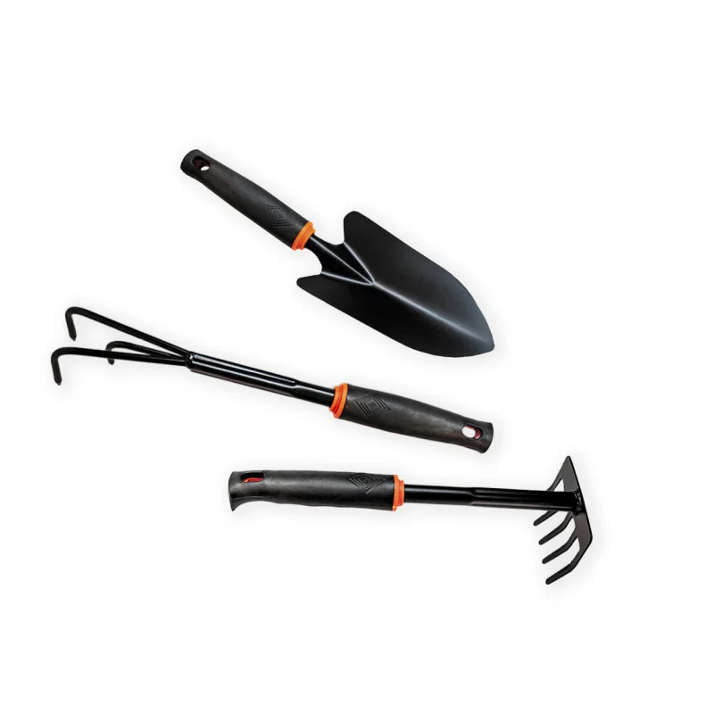 Набір садових інструментів Polax лопатка садова/культиватор і граблі міні (770-02)