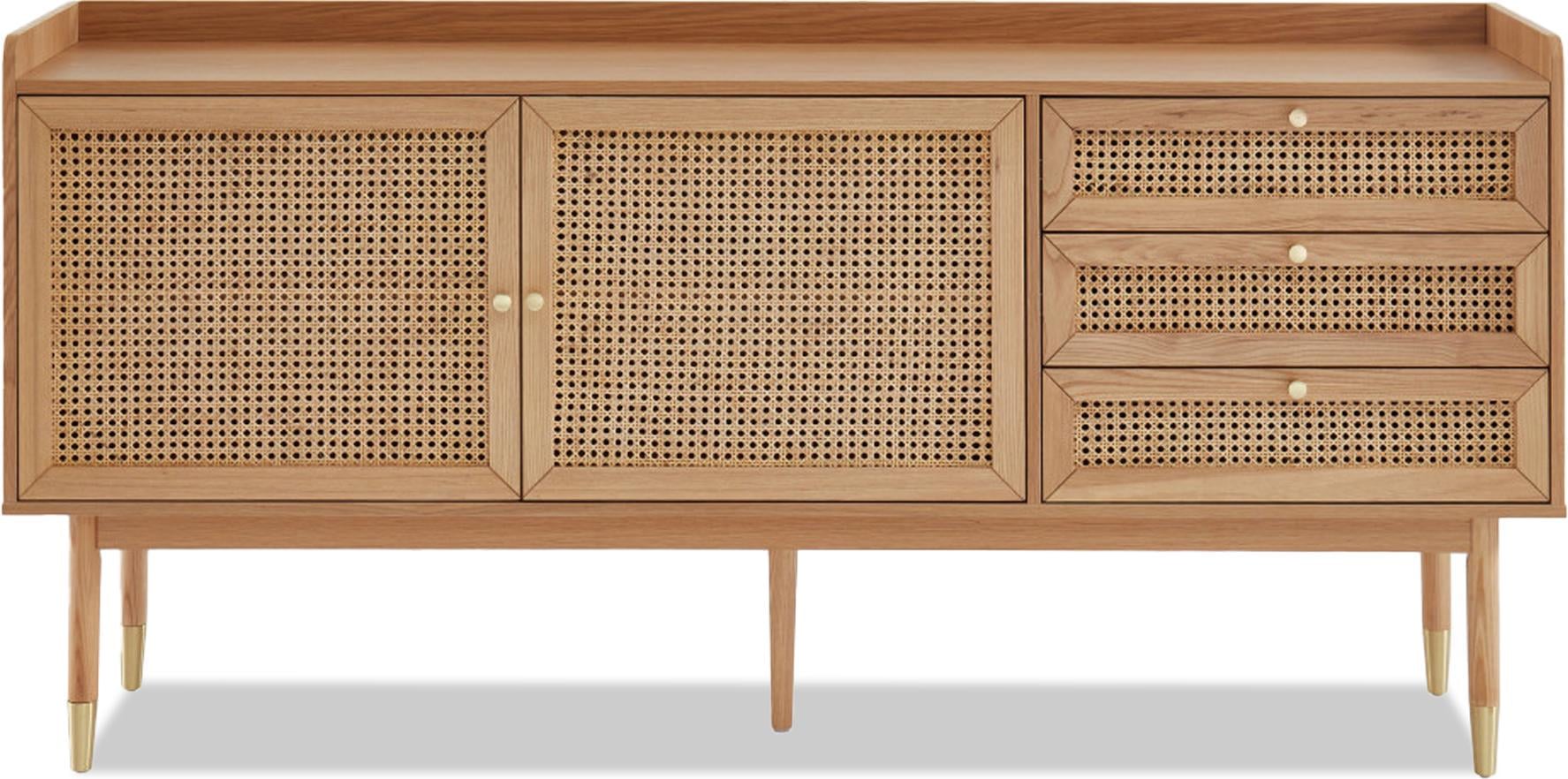 Буфет двeдверный со шкафчиками Solana Natural wood 180 см (15077)