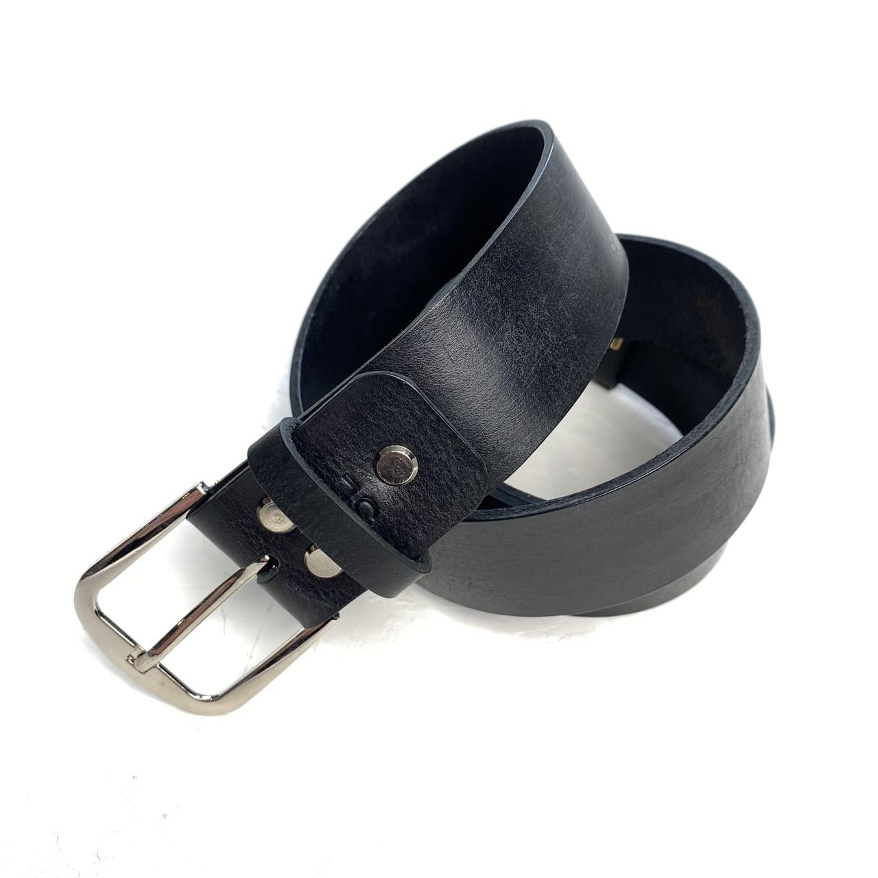 Ремінь чоловічий Stedley Classic шкіряний Black (2825428134)