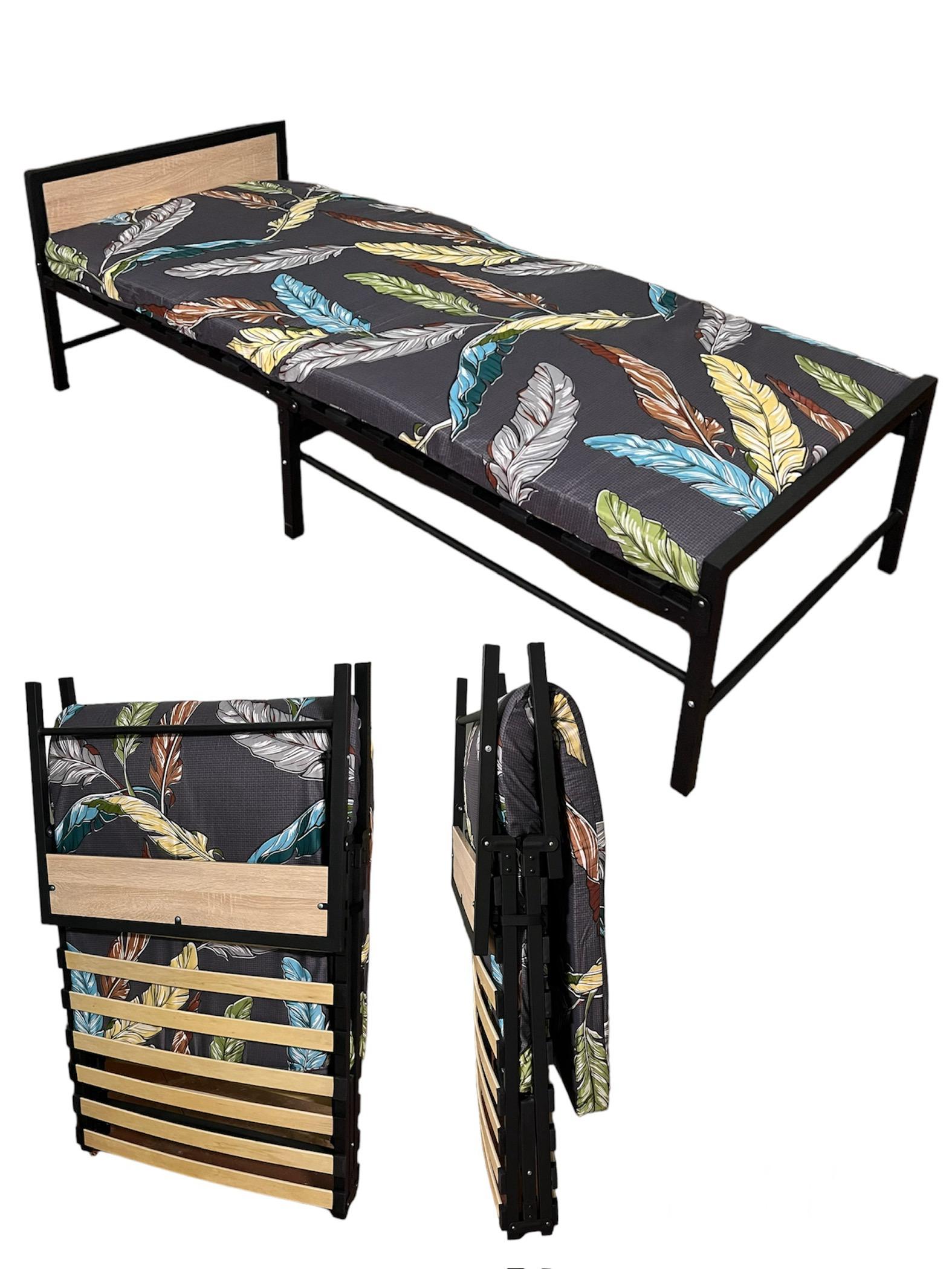 Ліжко розкладне Ніка з ламелями та ортопедичним матрацом 7 см 201х80х36 см (14313340) - фото 2 Ліжко розкладне Ніка з ламелями та ортопедичним матрацом 7 см 201х80х36 см (14313340) - фото 2