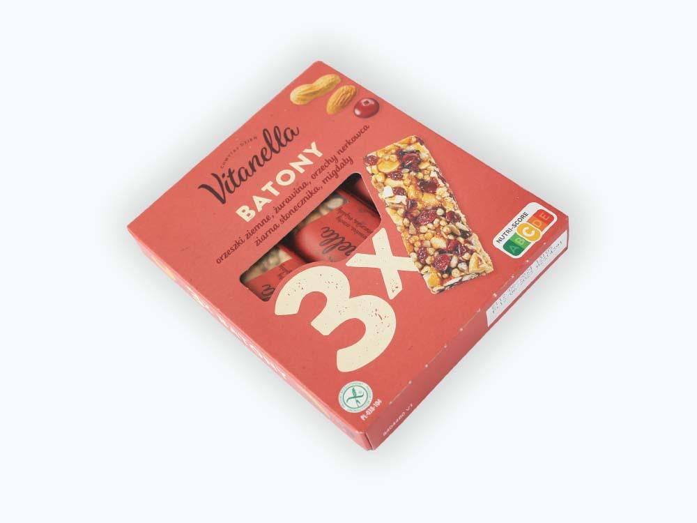 Батончики горіхові Vitanella з журавлиною і медом 3 шт.
