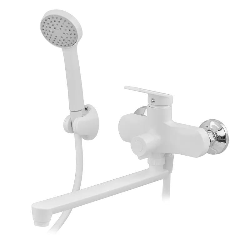Смеситель для ванны PLAMIX LUCAS-006 Euro SET со шлангом/лейкой/кронштейном White (PM0709) Смеситель для ванны PLAMIX LUCAS-006 Euro SET со шлангом/лейкой/кронштейном White (PM0709)