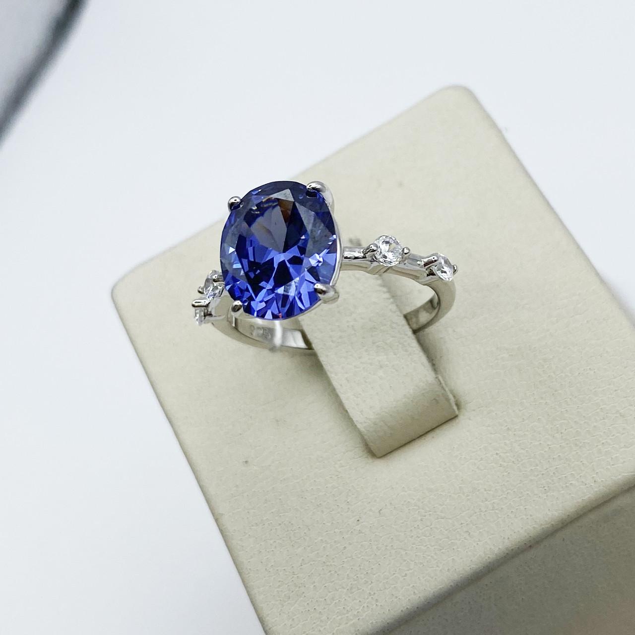 Кольцо серебряное с танзанитом р. 18 3,38 г (1944864676)