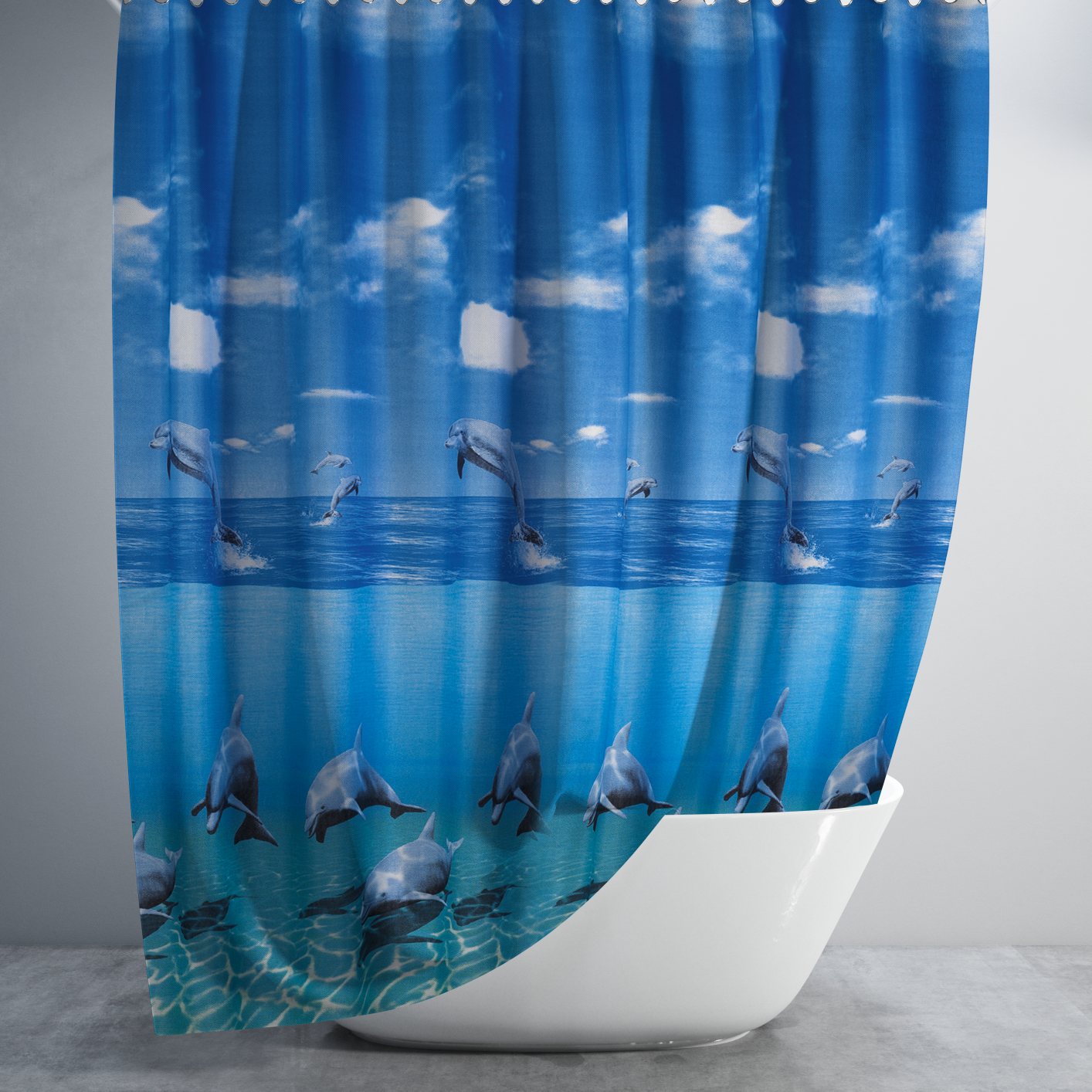 Штора для ванной Tropik Dolphin Family 240x200 см (8852/240)