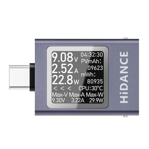 Тестер тока/напряжения/емкости Hidance HDC-085C Type-C/USB (1692-ff268)