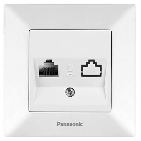 Компьютерная розетка Panasonic Arkedia Slim RJ45 CAT6e Белый (13624-е)