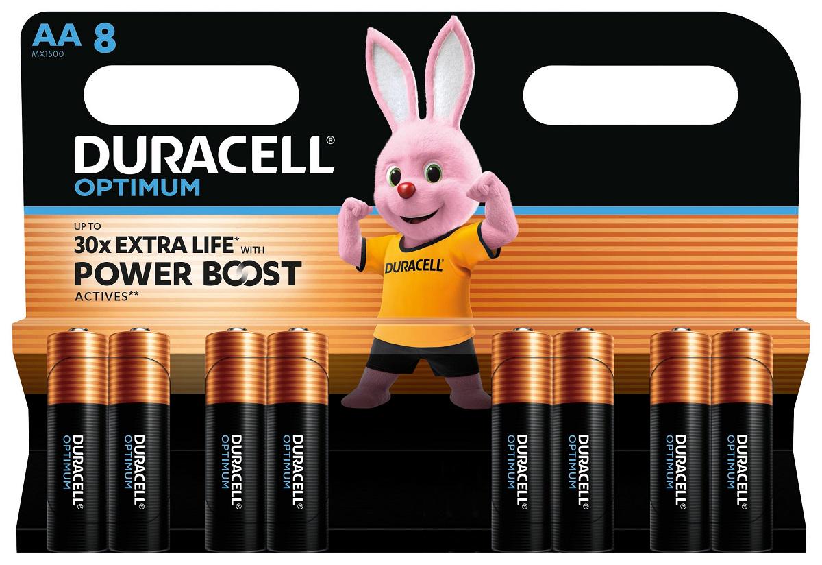 Батарейка Duracell LR06 KPD 08x10 Optimum 1x 8 шт (UG-5019312/5014726/5015601)
