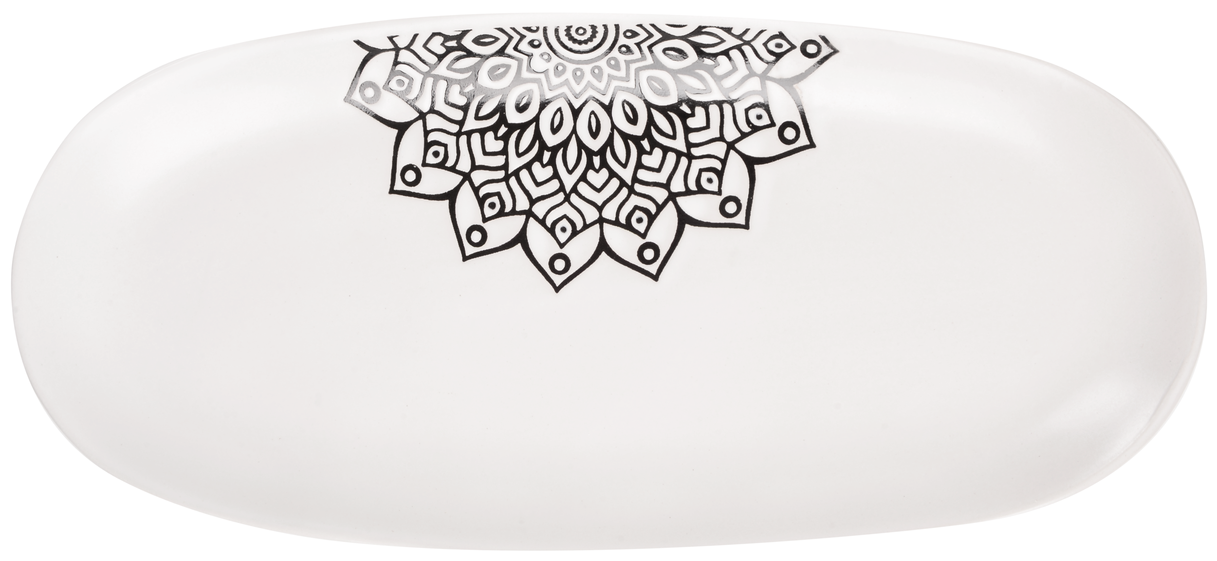 Блюдо керамическое Limited Edition Kora овальное 33,5 см Белый (JH8354-2)