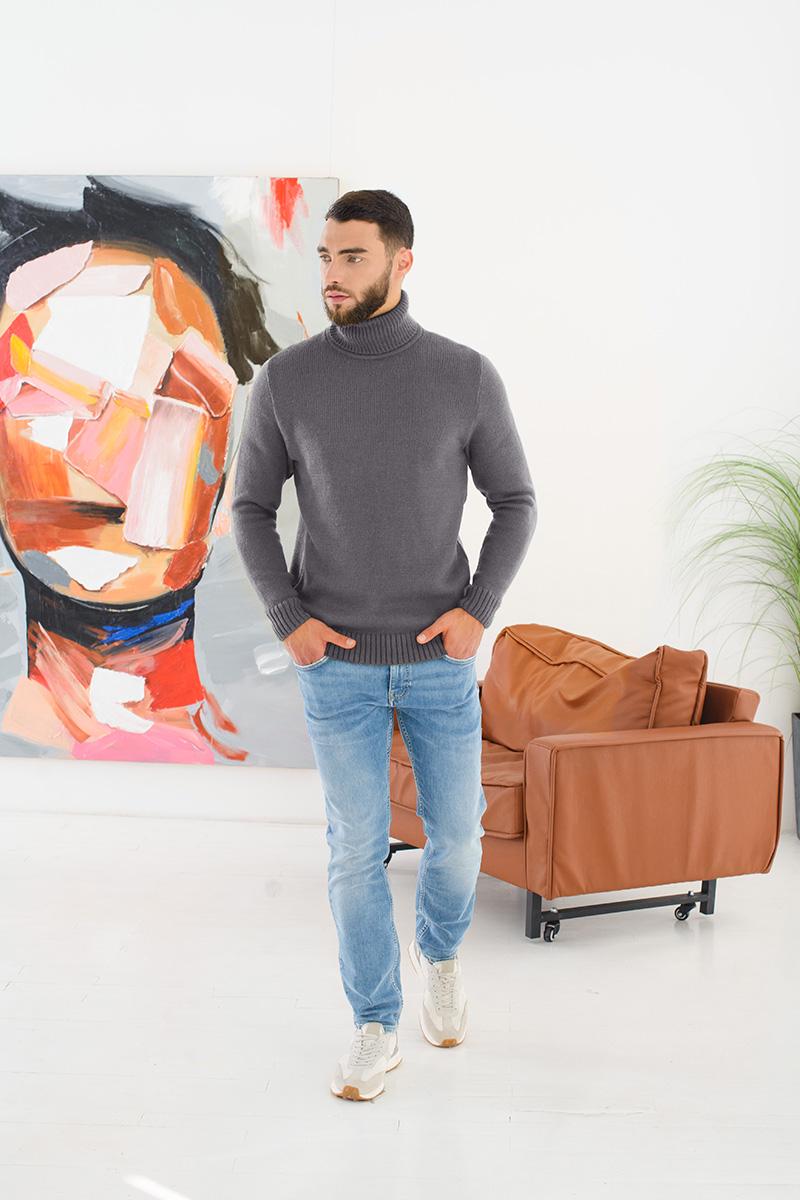 Гольф теплий SVTR з косим плечовим швом р. 52 Сірий (268) - фото 9 Гольф теплий SVTR з косим плечовим швом р. 52 Сірий (268) - фото 9