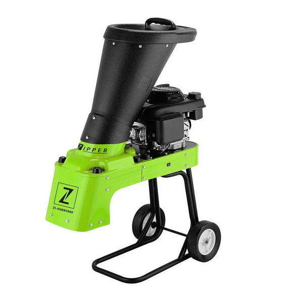 Подрібнювач садовий бензиновий Zipper 3 кВт двигун 159 см3 подрібнення гілок до 50 мм (ZI-HAEK4000)