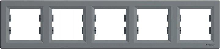 Рамка 5 постов Schneider Electric EPH5800562 Asfora пластик Стальной (11023747)