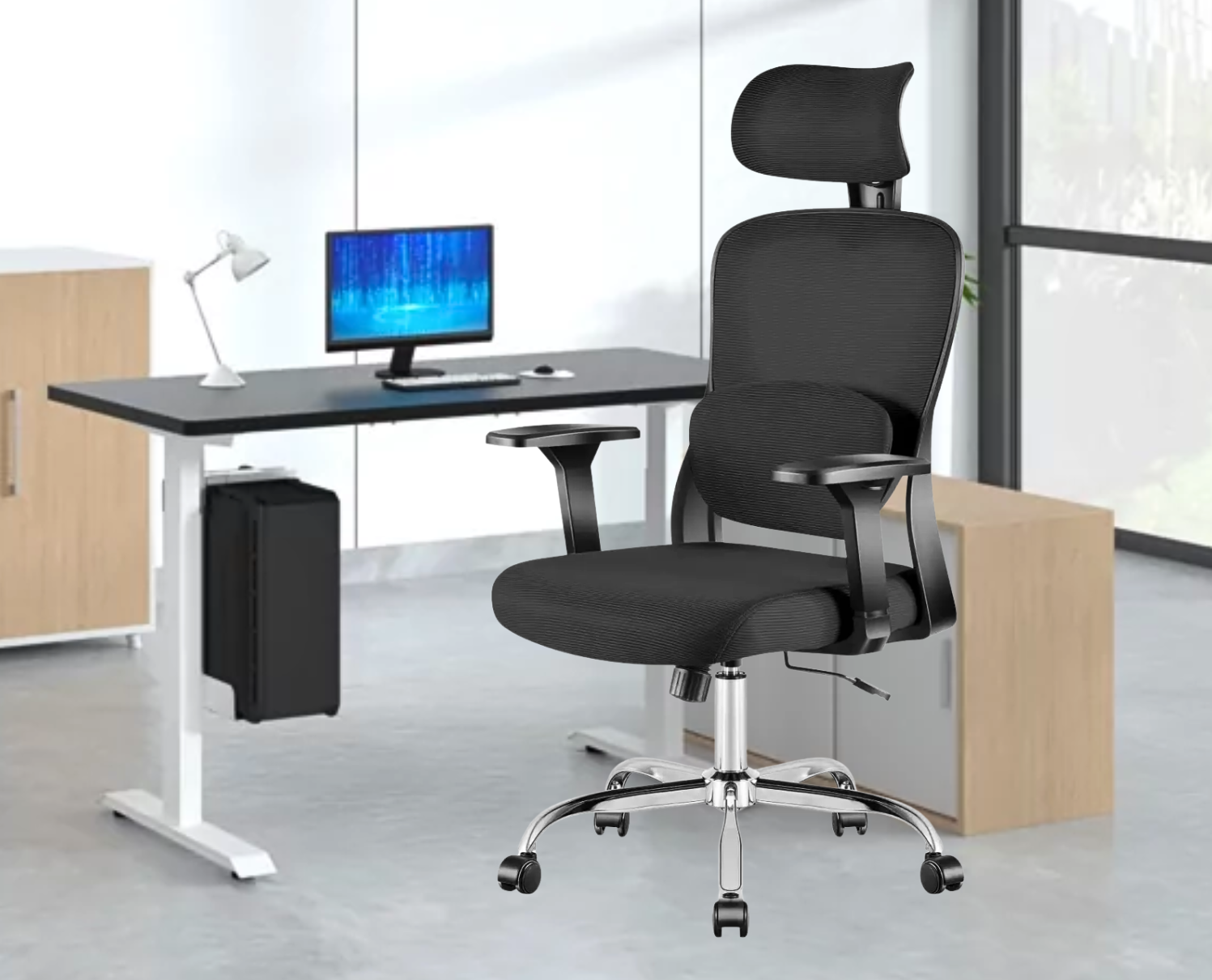 Офисное кресло Markadler Manager 3.2 Black c сеткой AirMESH до 130 кг (AN-MAM3.2B) - фото 4