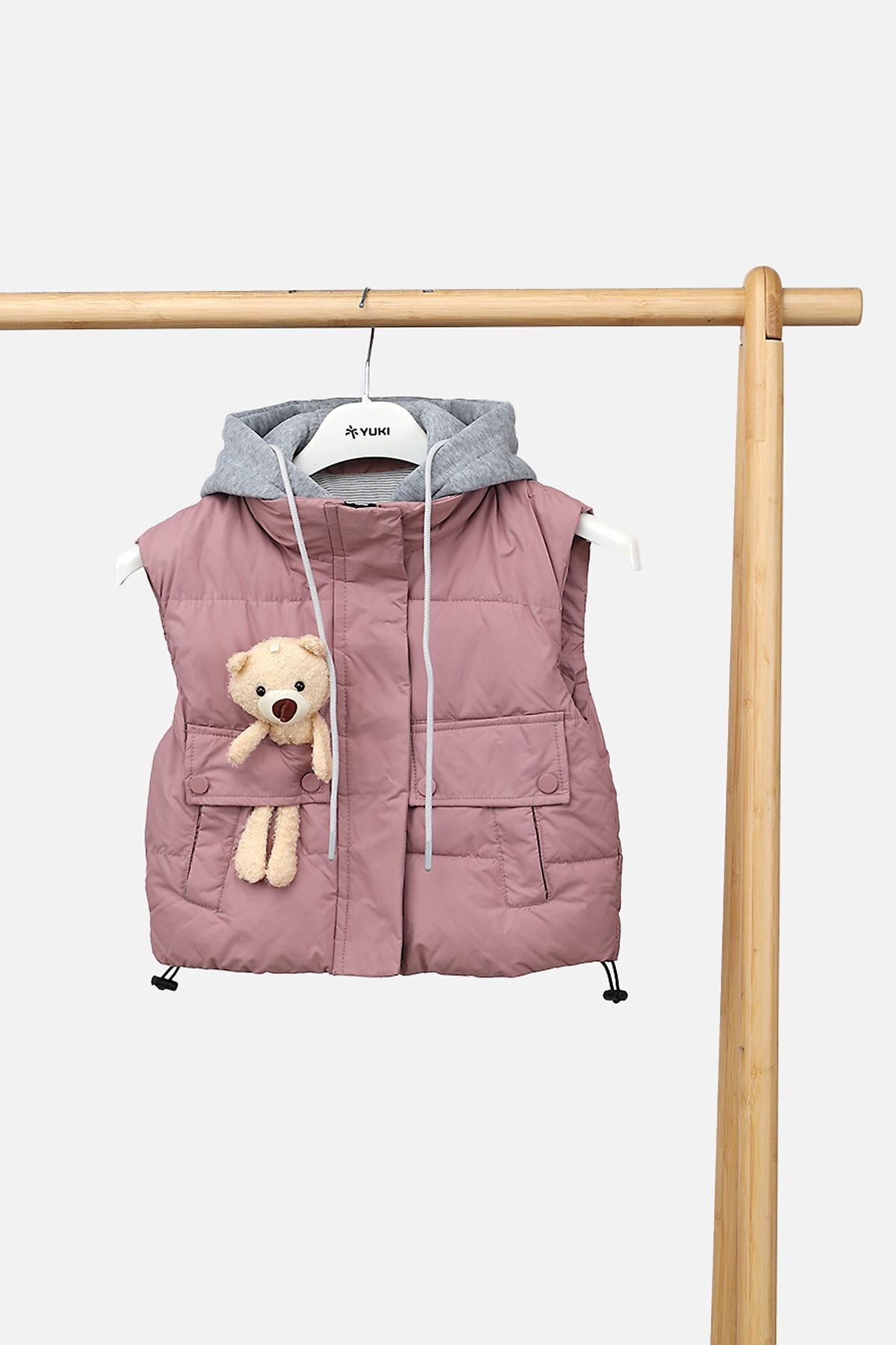 Жилет для девочки утепленный ЦБ-00290295 104 см Пудровый