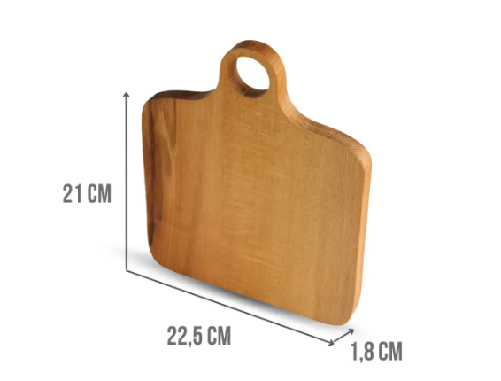 Доска деревянная с ручкой для нарезки Brizoll NATA 21 см - фото 2