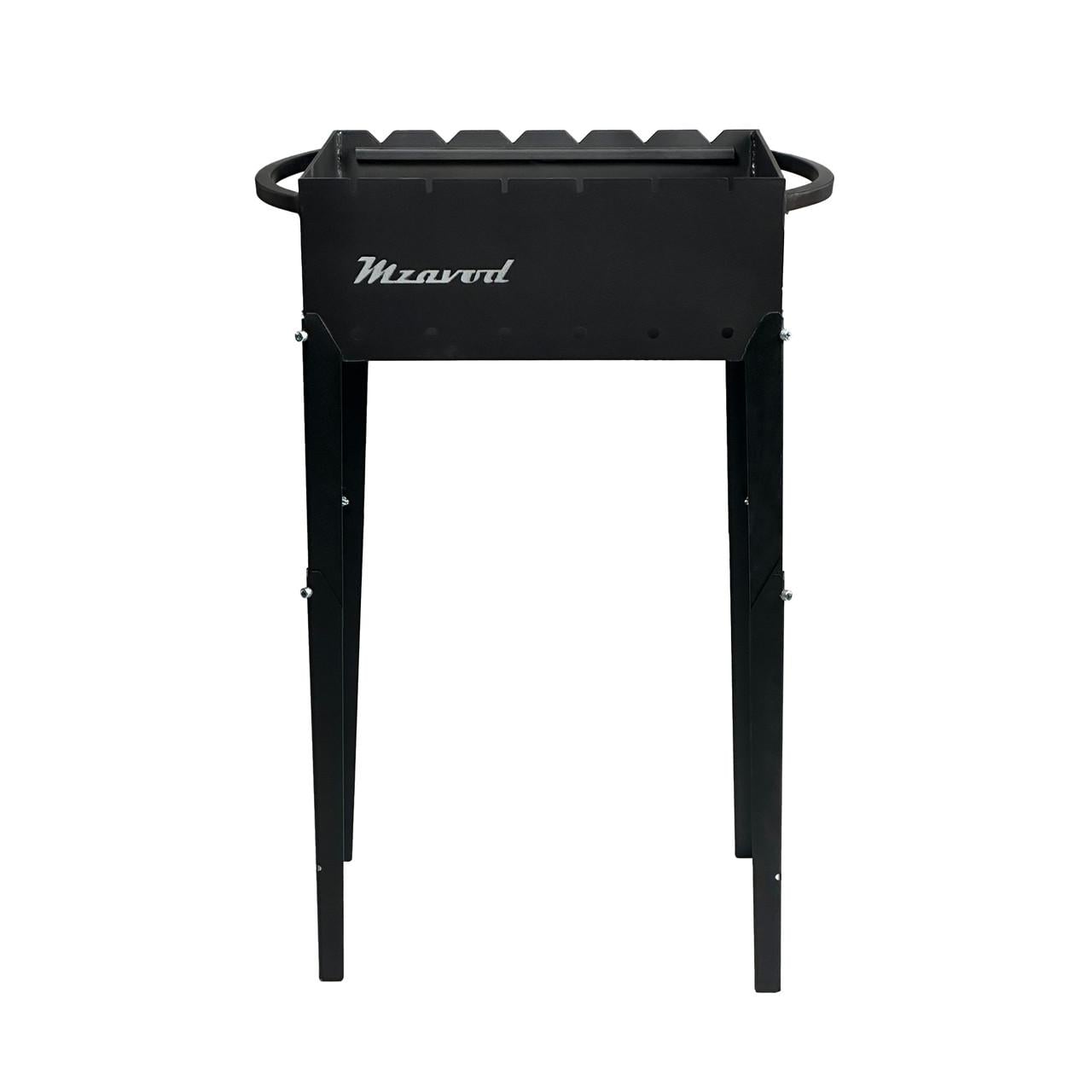 Мангал Mzavod Эней на 6 шампуров 4 мм стальной на ножках разборной для дачи/пикника/барбекю Черный (127-17-1020320100005)