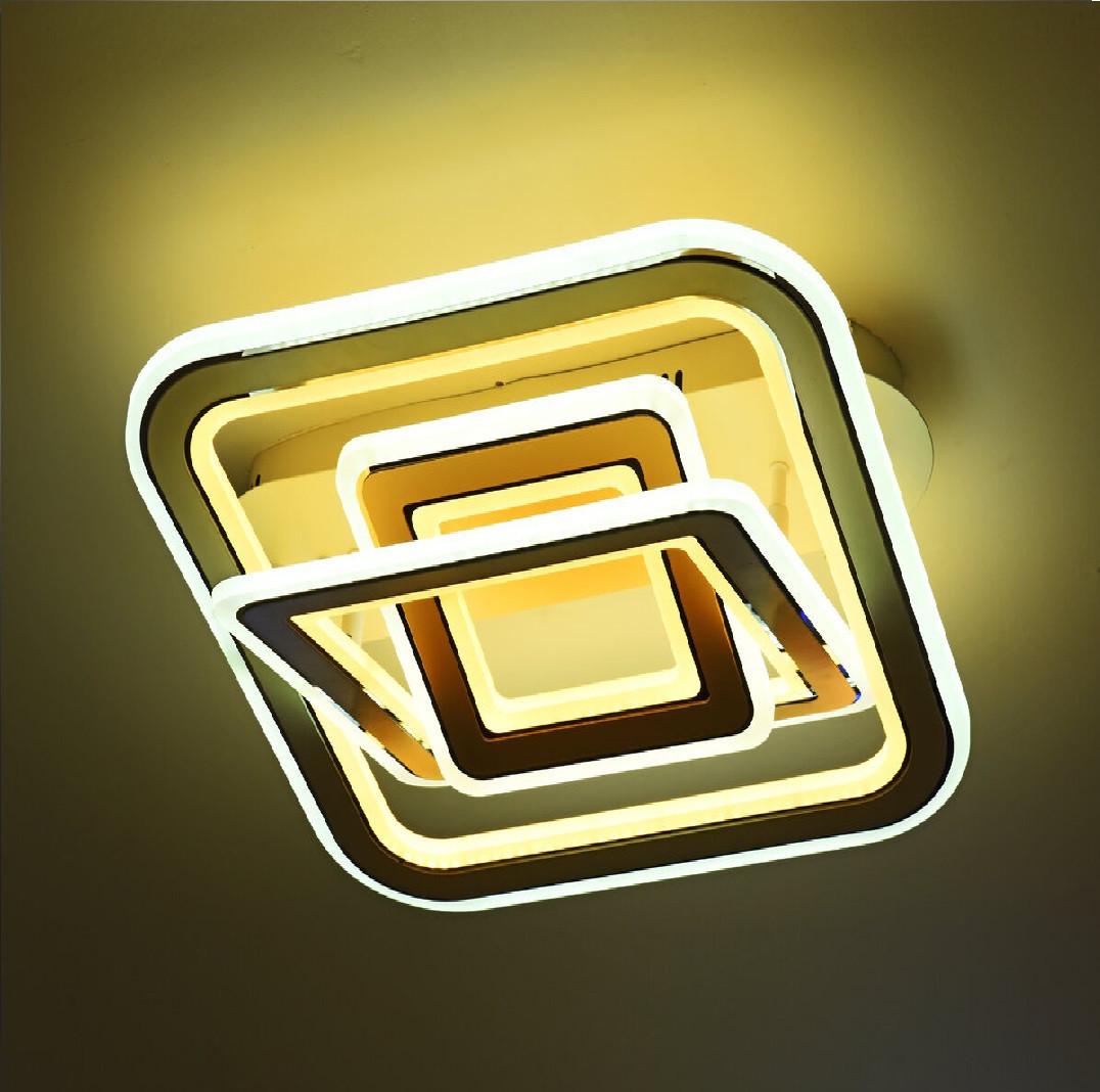 Люстра светодиодная Sirius на три плафона 130W 3000-6500К Белый (77639/480+480)