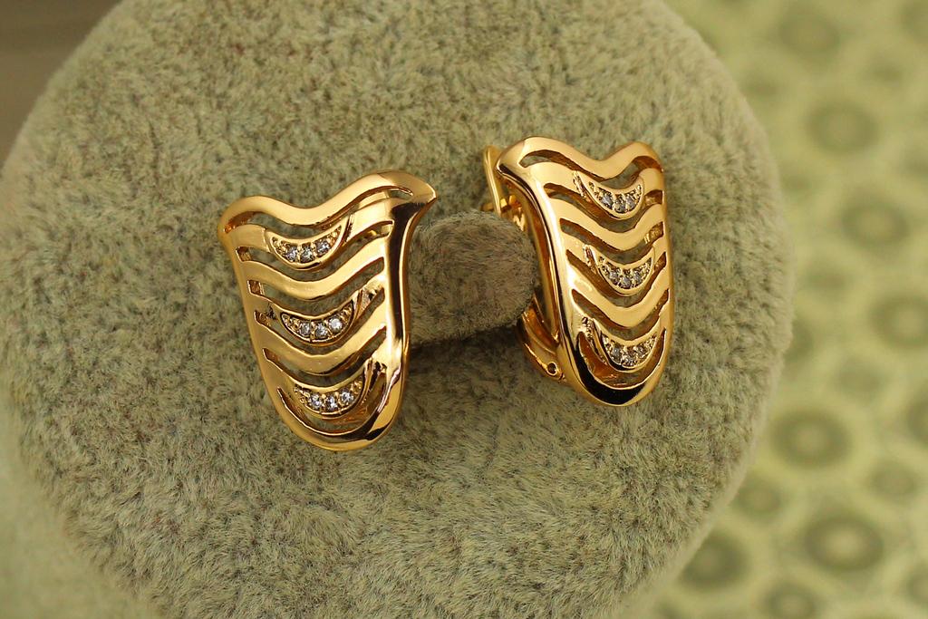 Серьги Xuping Jewelry Солнечный берег 1,7 см Золотистый (34718067)