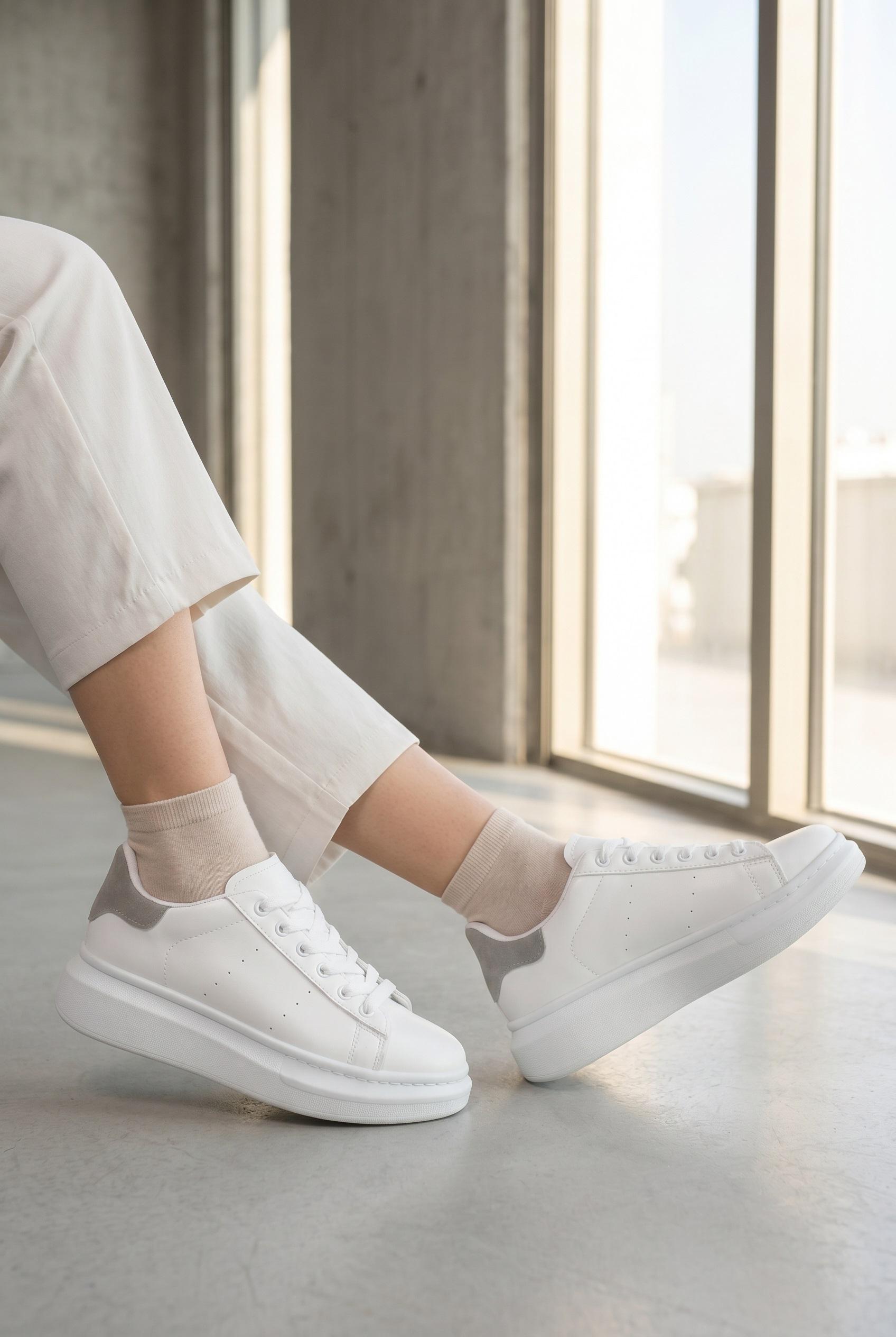 Кеды женские Fashion на платформе со вставкой 347297 р. 38 Белый с серым (347297_38) - фото 2 Кеды женские Fashion на платформе со вставкой 347297 р. 38 Белый с серым (347297_38) - фото 2