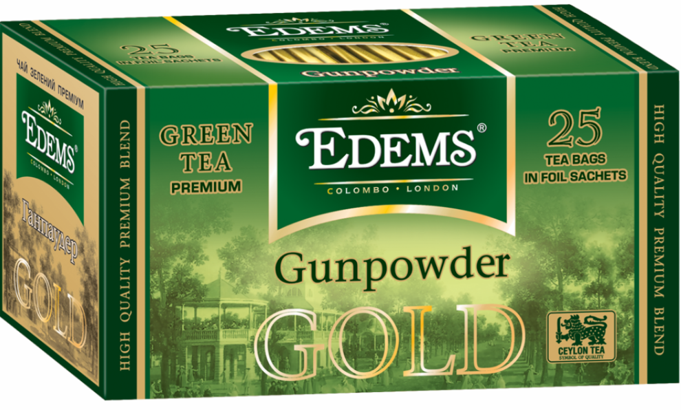 Чай зеленый Edems Ганпаудер Gold 50 г 25 пакетиков (13293)