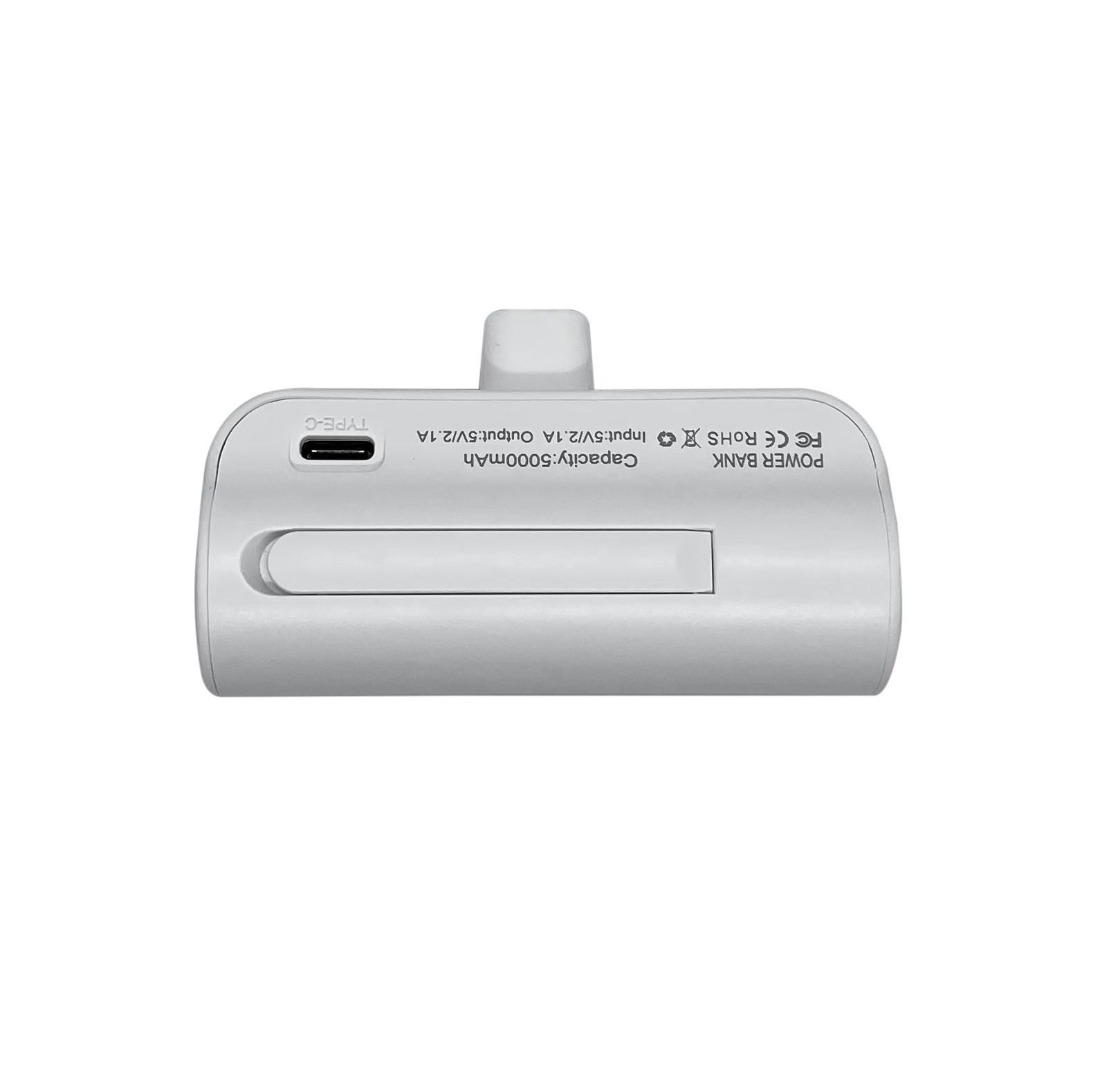 Повербанк XON PowerBank MiniCharge USB Type-C 5000 mAh Білий (DC5CE 6785) - фото 4