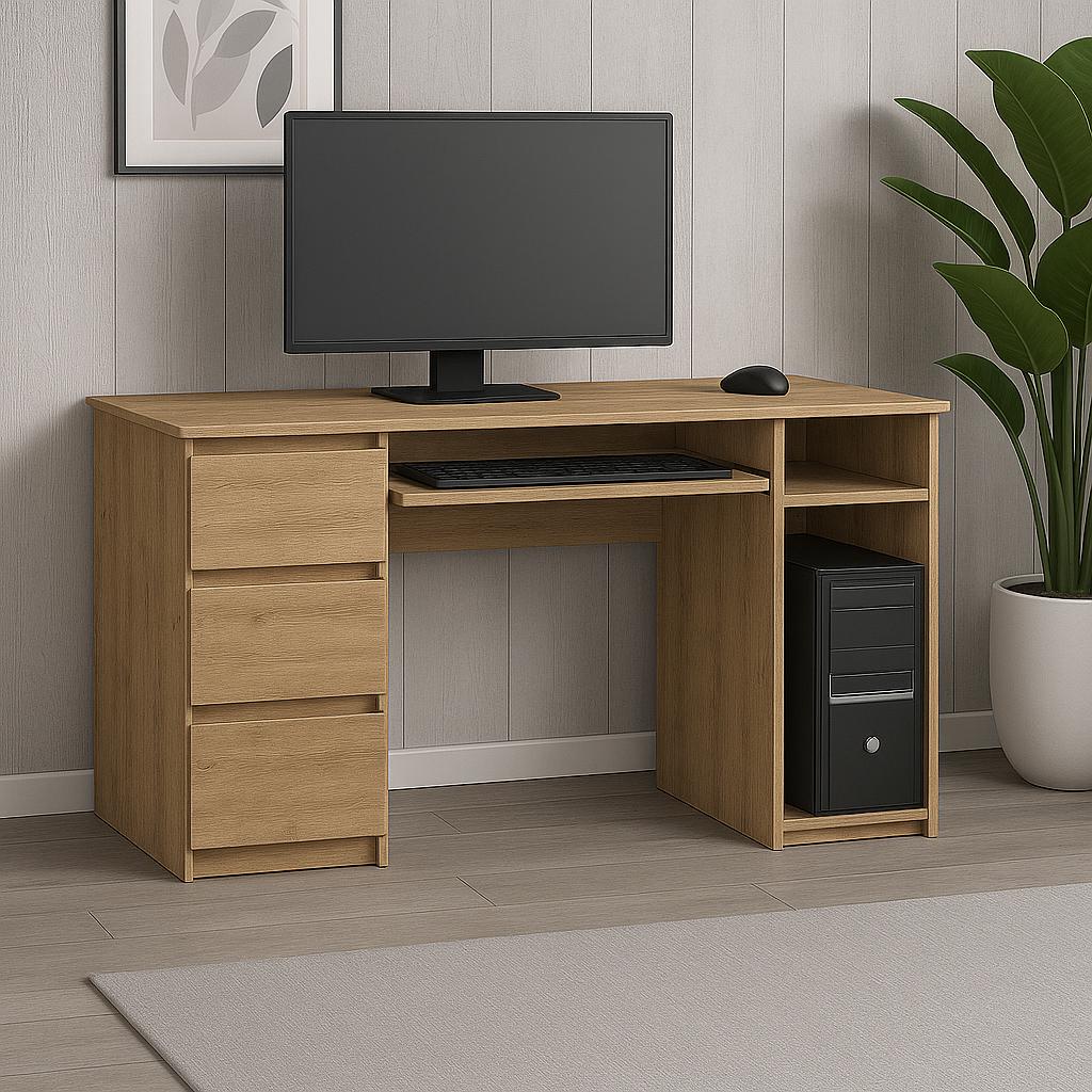 Стол компьютерный СК2 3Я SENAM 780х1500х600 мм ДСП Дуб Крафт Золотой Стол компьютерный СК2 3Я SENAM 780х1500х600 мм ДСП Дуб Крафт Золотой