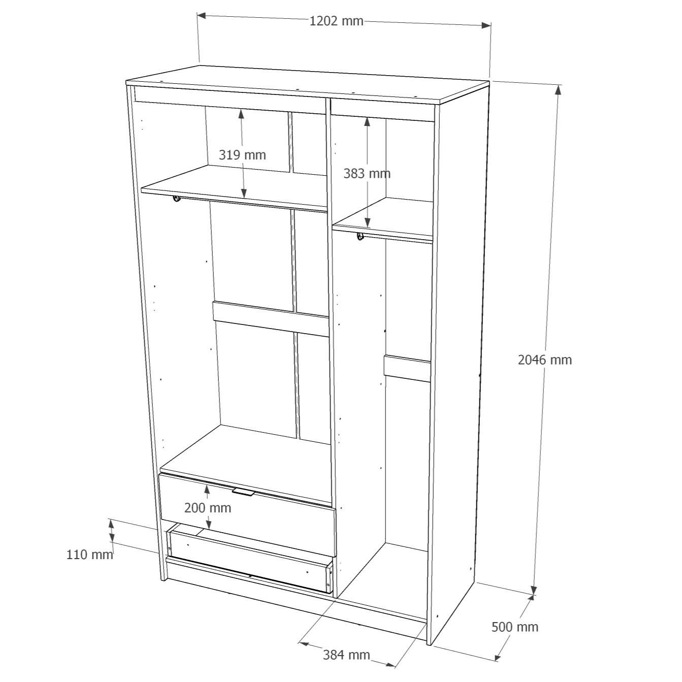 Шкаф Everest Сити 1200 1202х500х2046 мм Сонома/Графит (11432) - фото 13