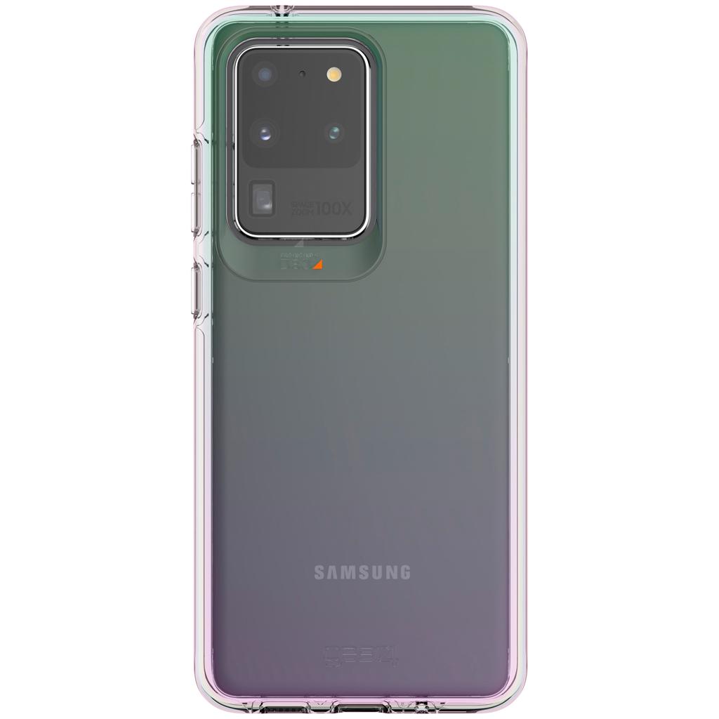 Противоударный прозрачный чехол GEAR4 Crystal Palace D3O антимикробным покрытием для Samsung Galaxy S20 Ultra (6.9") Iridescent - фото 9