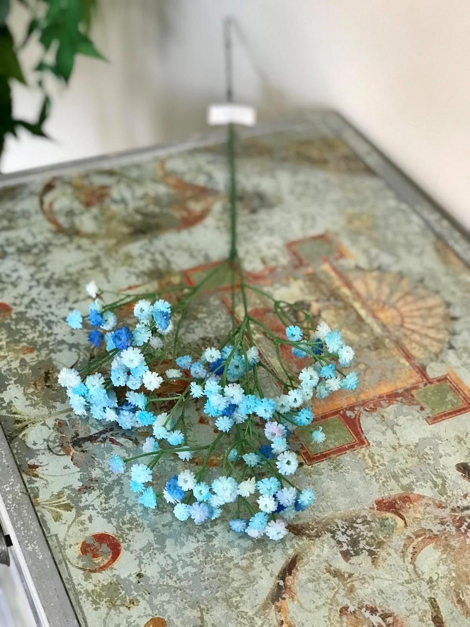 Искусственный гипсофил ветка латекс 62 см Голубой - фото 2 Искусственный гипсофил ветка латекс 62 см Голубой - фото 2