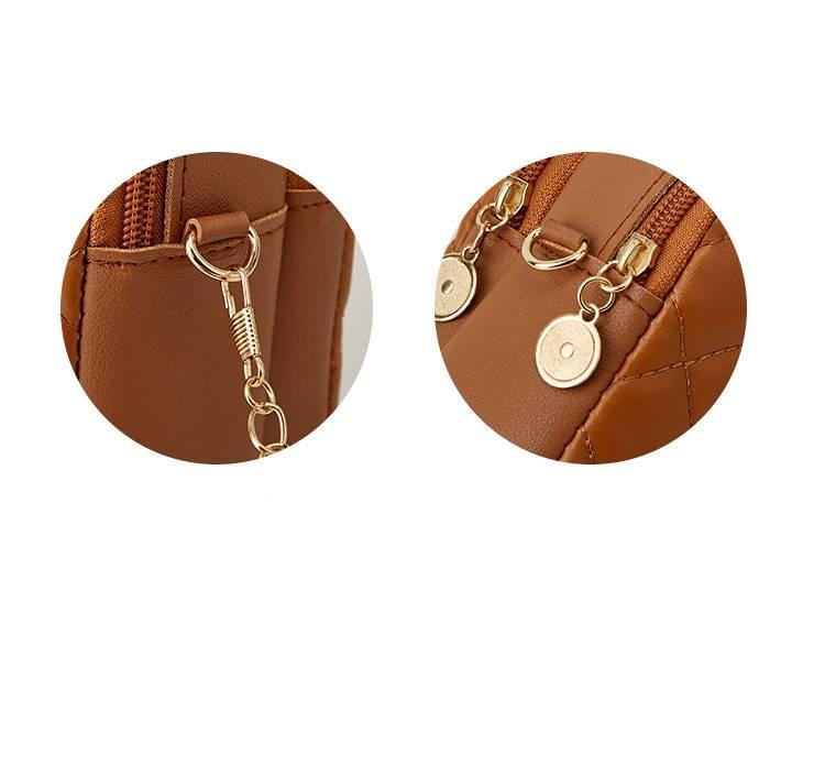 Сумка жіноча для телефону з плечовим ремінцем Коричневий - фото 9 Сумка жіноча для телефону з плечовим ремінцем Коричневий - фото 9